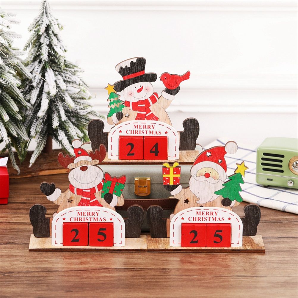 Christmas Countdown Calendar Santa Claus Snowman Elk Calendar Cartoon Advent Calendar DIY Craft for New Year Party Decor โ image 6