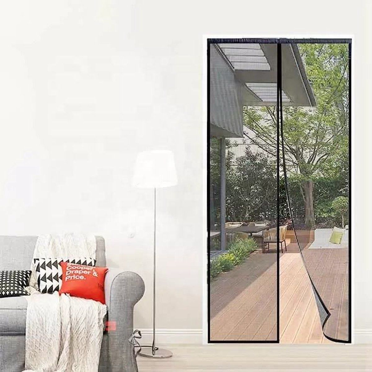 Magnetic Mosquito Curtain for Doors, Summer Door Curtain No Drilling Required, Fly Curtain with Magnetic Closure, 90x210 cm — image 4