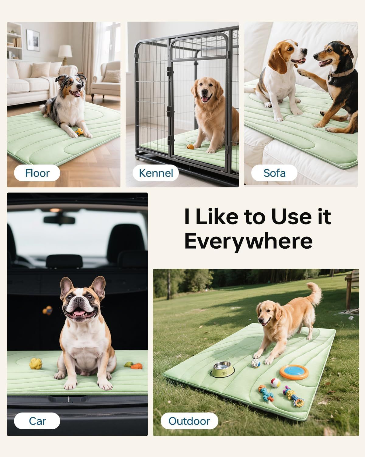 Cooling Mat for Dogs, 59" x 40" Self-Cooling Dog Bed with Arc-Chill Technology 3.0(QMAX>0.5), Non-Slip Washable Pet Cooling Pad for X-Large Dogs, Indoor — image 6