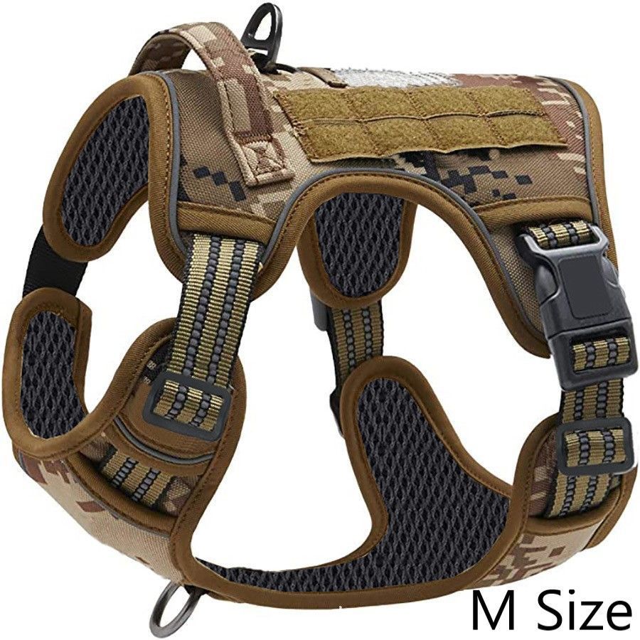 Adjustable Reflective Mesh Dog Vest Harness With Sturdy Handle Practical Pet Outdoor Gear Nice Christmas Present Camo Size M