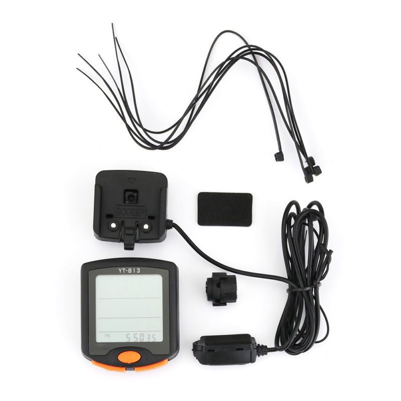 Bicycle Speedometer Cycling Odometer Speeding Alert Stopwatch Multi Function Waterproof 4 Line Display with Backlight — image 4