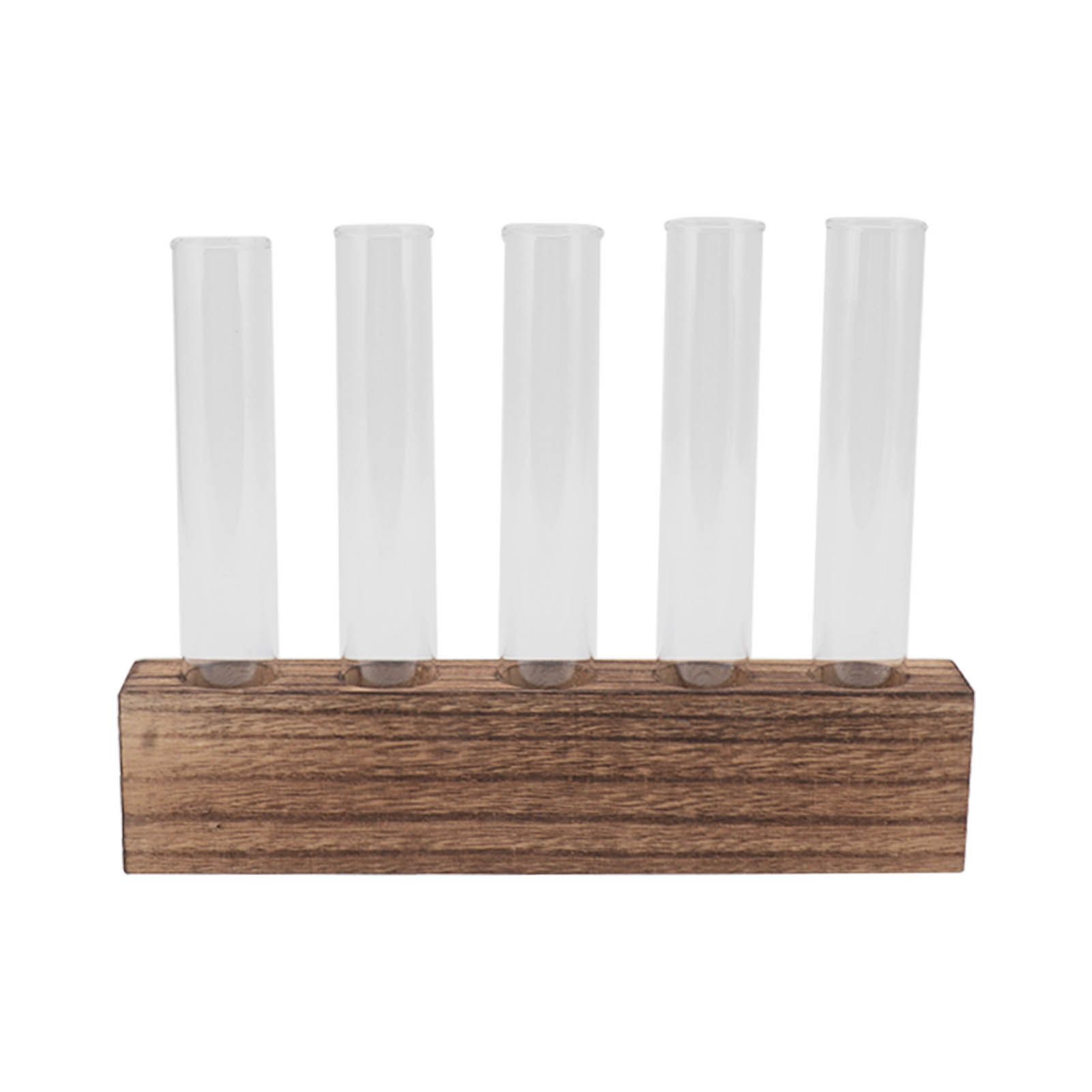 Glass Plant Propagation Station Plant Propagation Tubes Desktop Plant Terrarium With Wooden Stand Mini Test Tube Home Decor 5 Tubes โ image 2