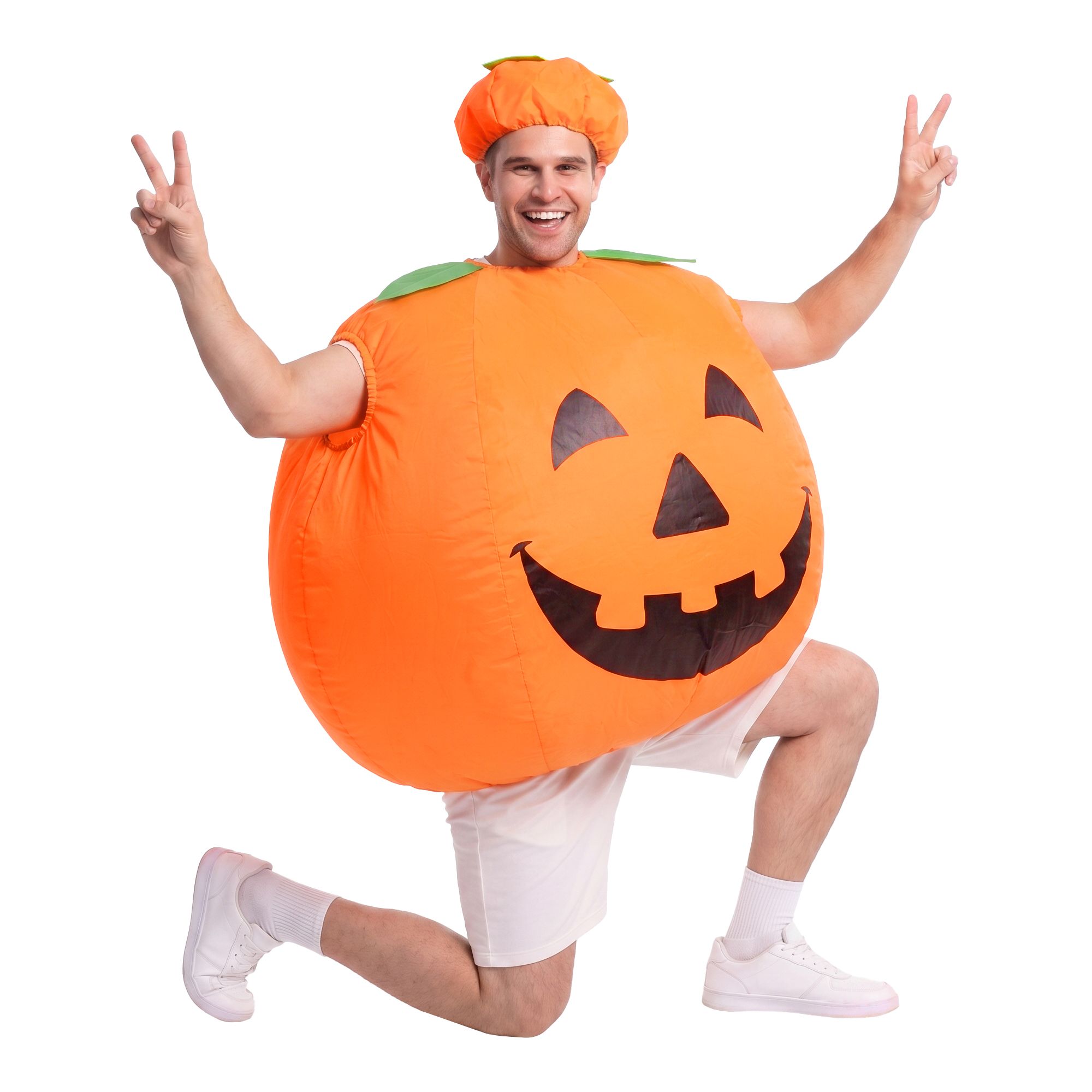 Inflatable Costume Pumpkin Fancy Dress Halloween Party Suit Orange One Size — image 3