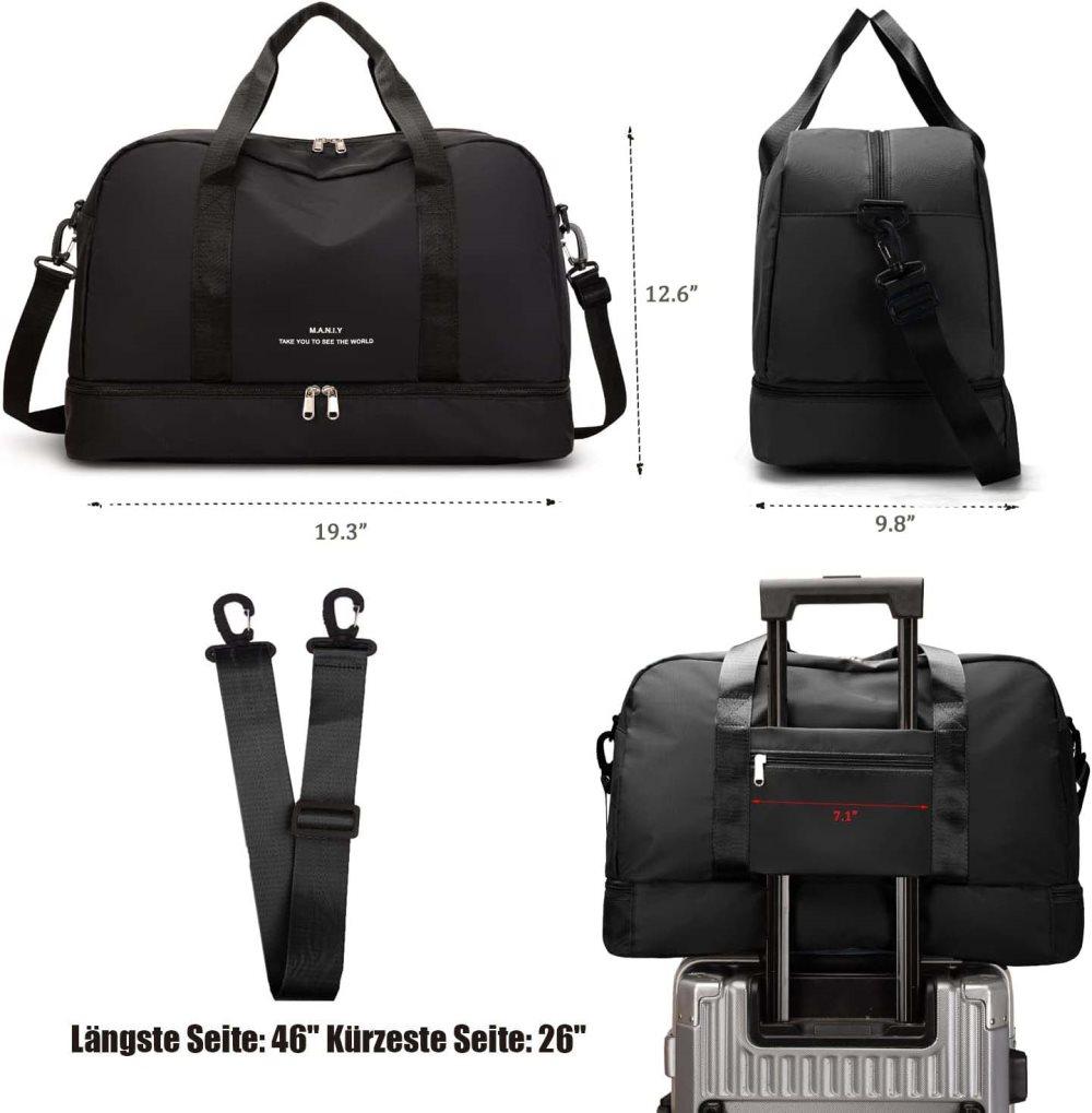 Large Capacity Waterproof Nylon Sport Gym Bag for Women and Men — image 6