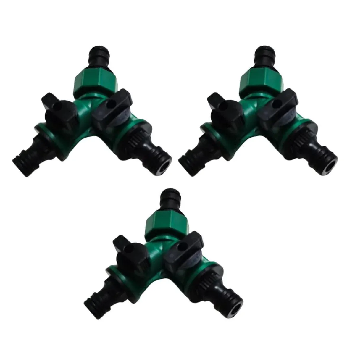 3PCS Versatile 2 Way Garden Hose Splitter Y Shape Water Pipe Connector Diverter — image 2