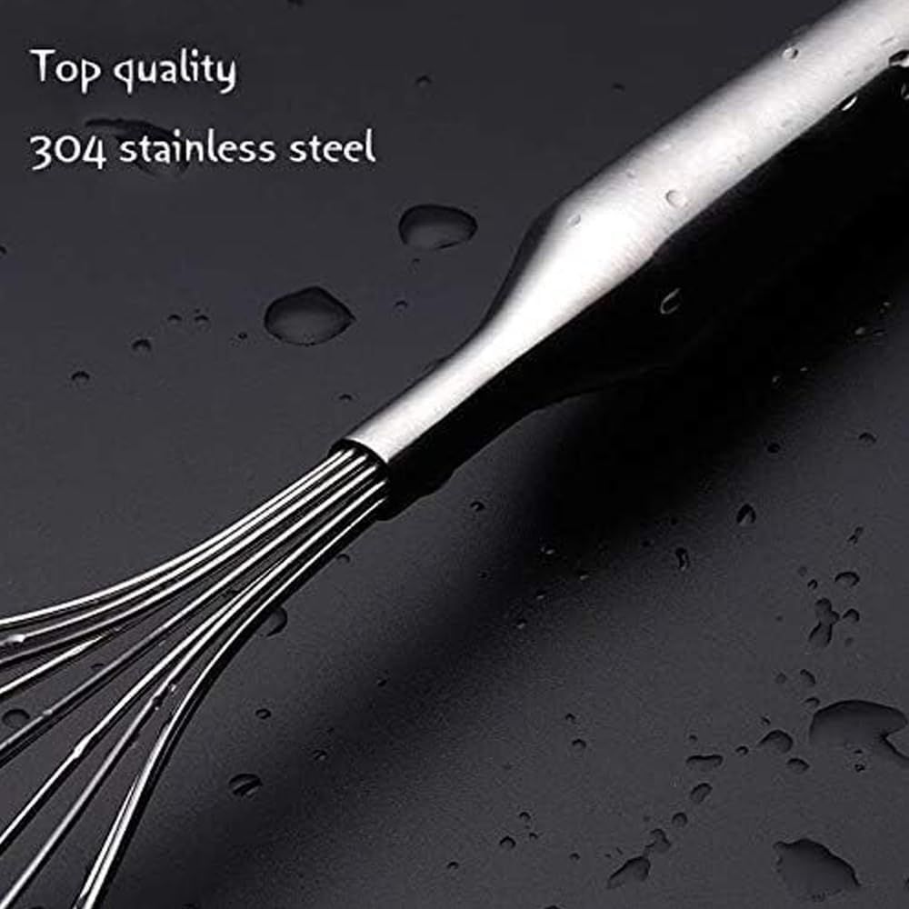 304 Stainless Steel Whisks Egg Beater Egg Mixer Manual Agitator Eco-Friendly Blender Egg Tool Kitchen Gadgets(silvery) — image 3