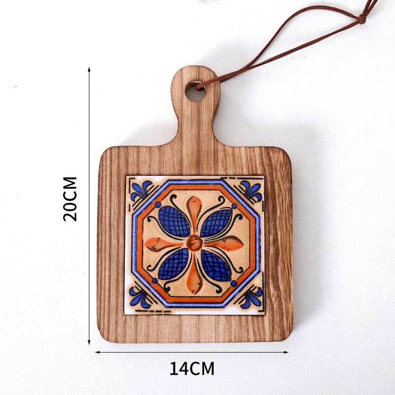vintage trivet, wooden trivet, tile inlay trivet, heat resistant trivet, kitchen decor, hot pot pad, insulated trivet, Australian kitchen โ image 3