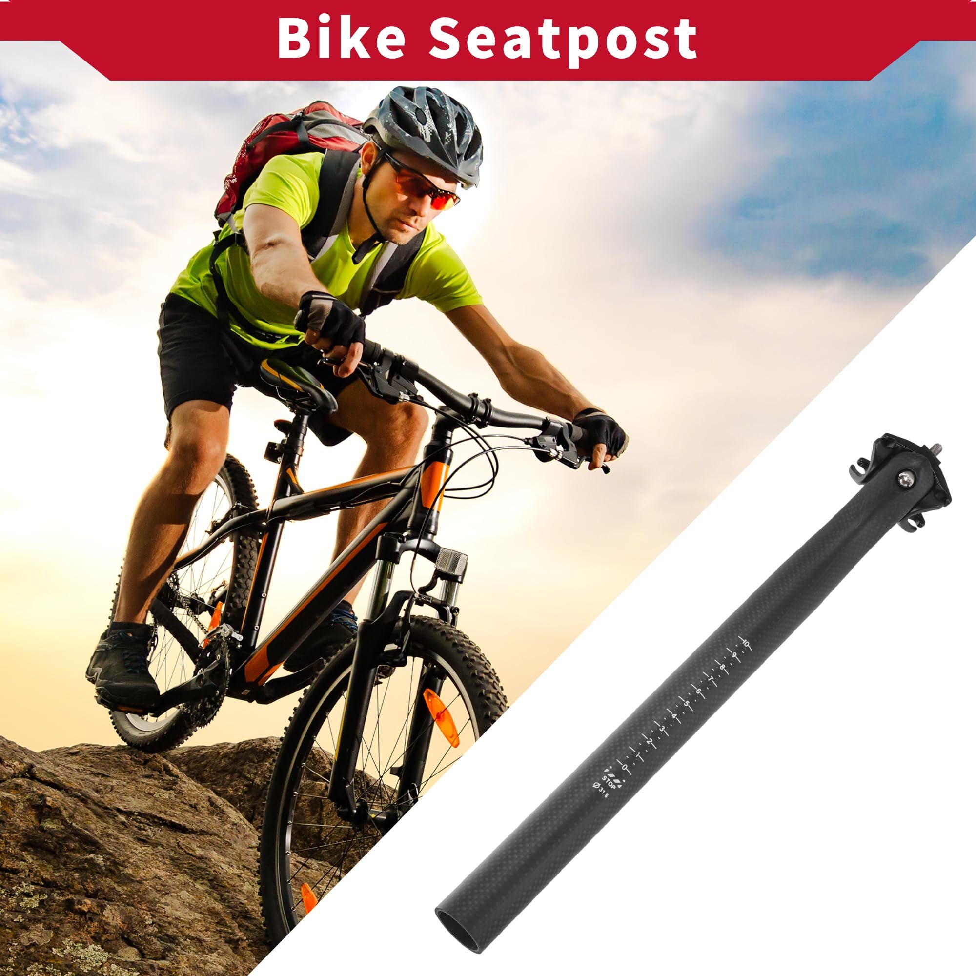 Carbon fiber mountain road bicycle seat tube โ image 5