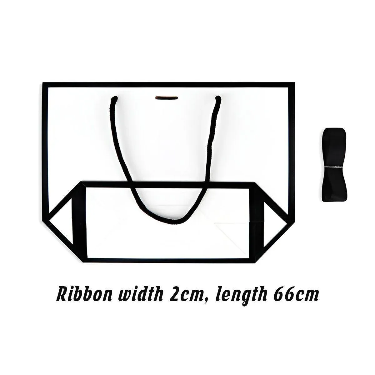 25pcs Solid Color Tote Bags Gift Packaging Shopping Bag Set for Party Favors - Small(14*7*13cm) — image 3