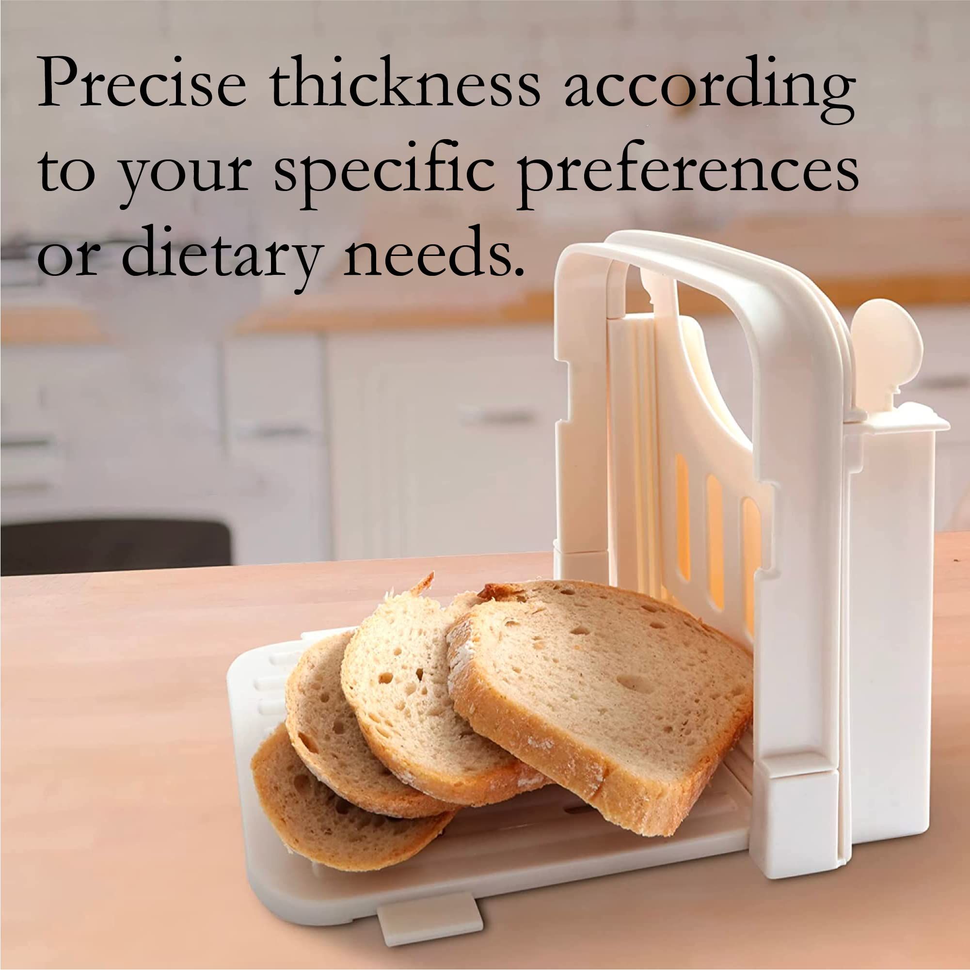 Bread Slicer for Homemade Bread, Plastic Bread Slicer Machine and Compact Bread Slicing Guide 4 Sizes Bread Loaf Slicer Thin โ image 3