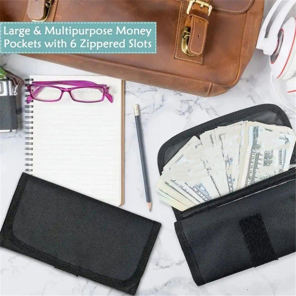 Money organizer for cash 6 slots money holder with blank card, Cash holder wallet organizer for Budgeting, Traveling, Saving, Receipts, Coupons and Tips — image 3