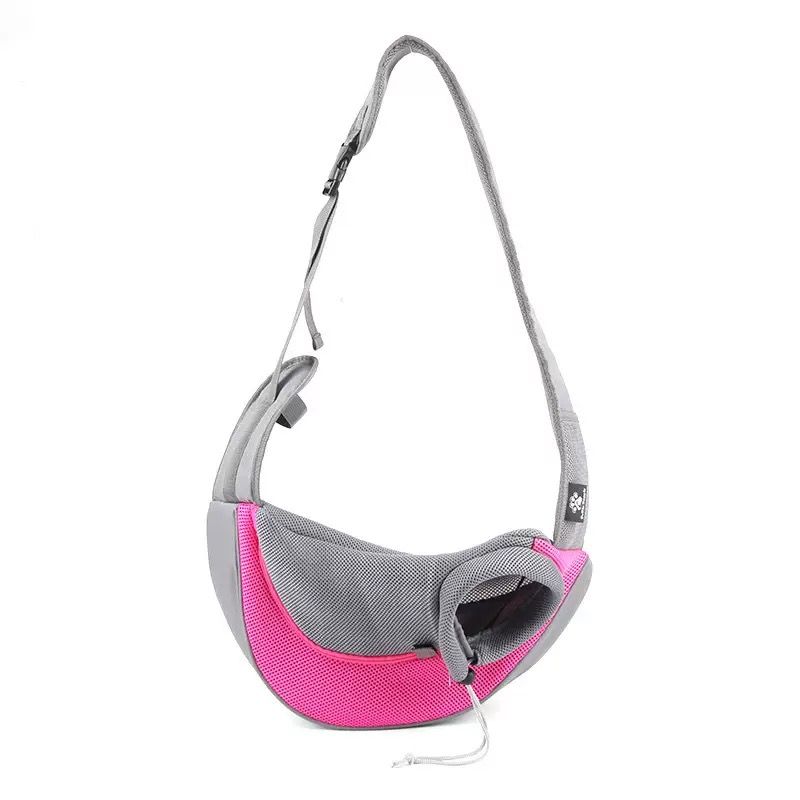 Sling Pet Carrier Bag for Small Cats and Dogs, Breathable Mesh Travel Shoulder Bag with Adjustable Strap, Convenient Hands-Free Walking Companion for Outdoor