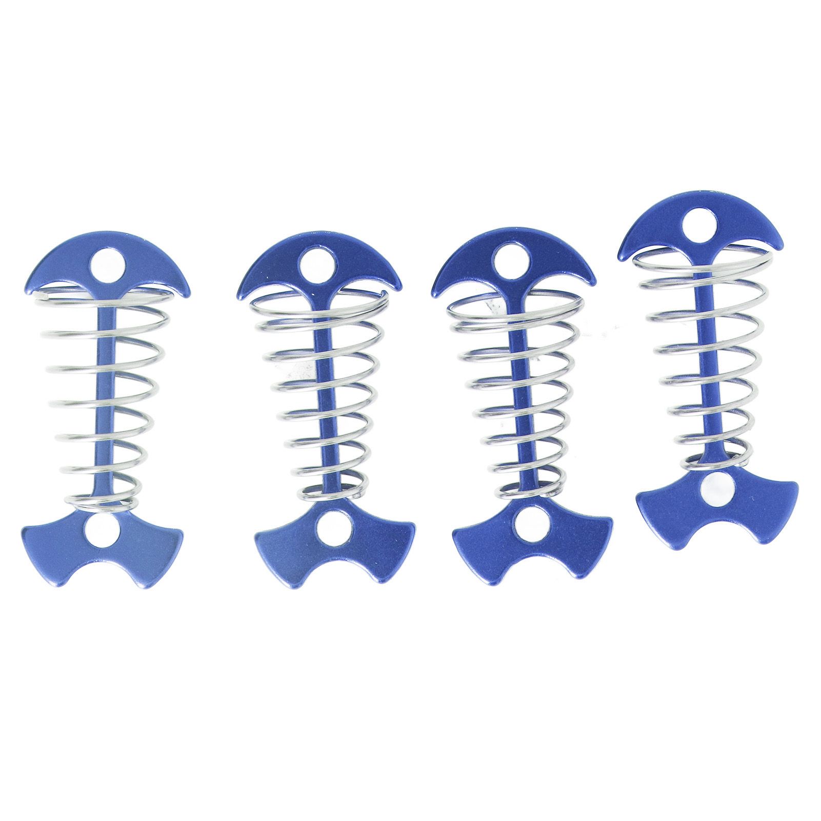 4pcs Fishbone Tent Nails Aluminum Alloy Stainless Steel Extended Plank Floor Canopy Stakes with Spring Blue โ image 6