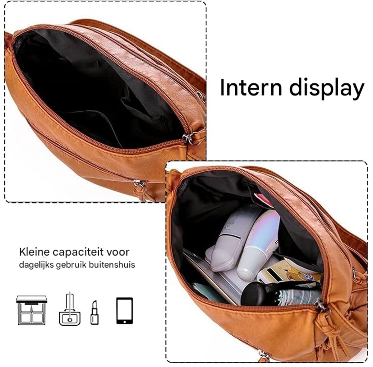 Handbags, small crossbody phone bag, mobile phone case, leather shoulder bag with wide strap — image 2