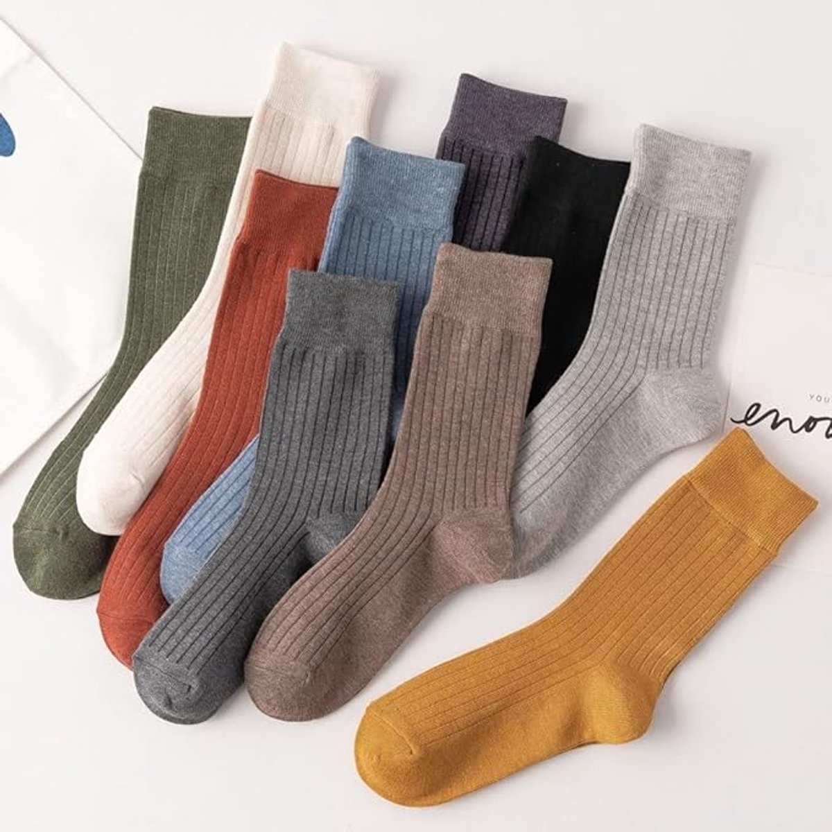 Socks - 10 Pairs Women's Socks - Women's Socks Value Bundle Size 36/40 - socks - stockings - Women's Socks Solid Color - Long socks - autumn Socks - soft — image 5