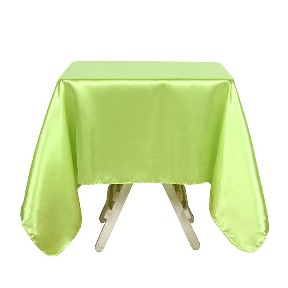 85inch/215cm Tablecloth Overlay, Green Square Tablecloth Cover, Wrinkle-Free Table Cover, Stain-Resistant Fabric for Party, Wedding, Banquet Table Decoration