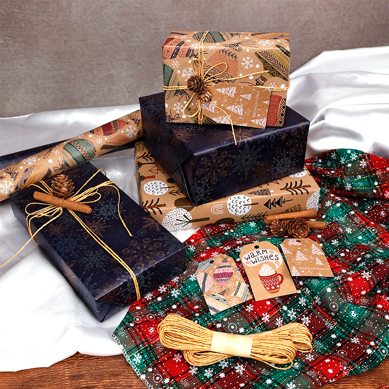Christmas Gift Wrapping Paper - 6-Pack "Fireplace Sweet Dreams" Series (50x70cm) — image 4