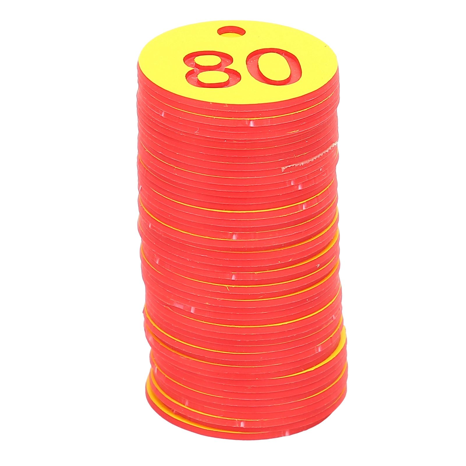 50Pcs Beehive Tag ABS Round Numbered Sign Labels with Hole Livestock Accessory Red Yellow — image 6