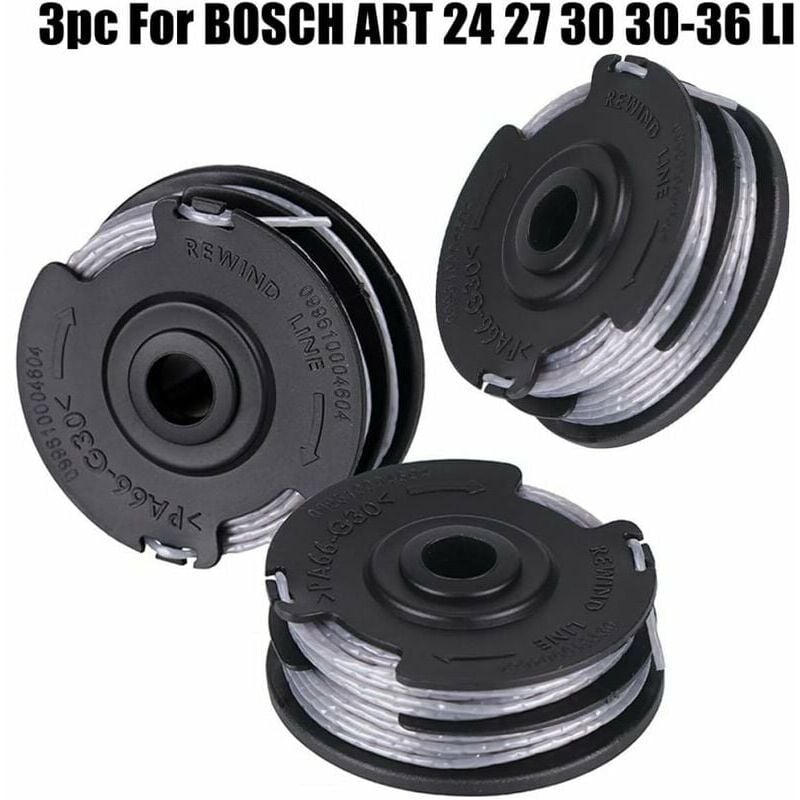 Set of 3 spools for Bosch grass trimmer Art 24 27 30 30-36 Li 18 M 1.65 mm โ image 3