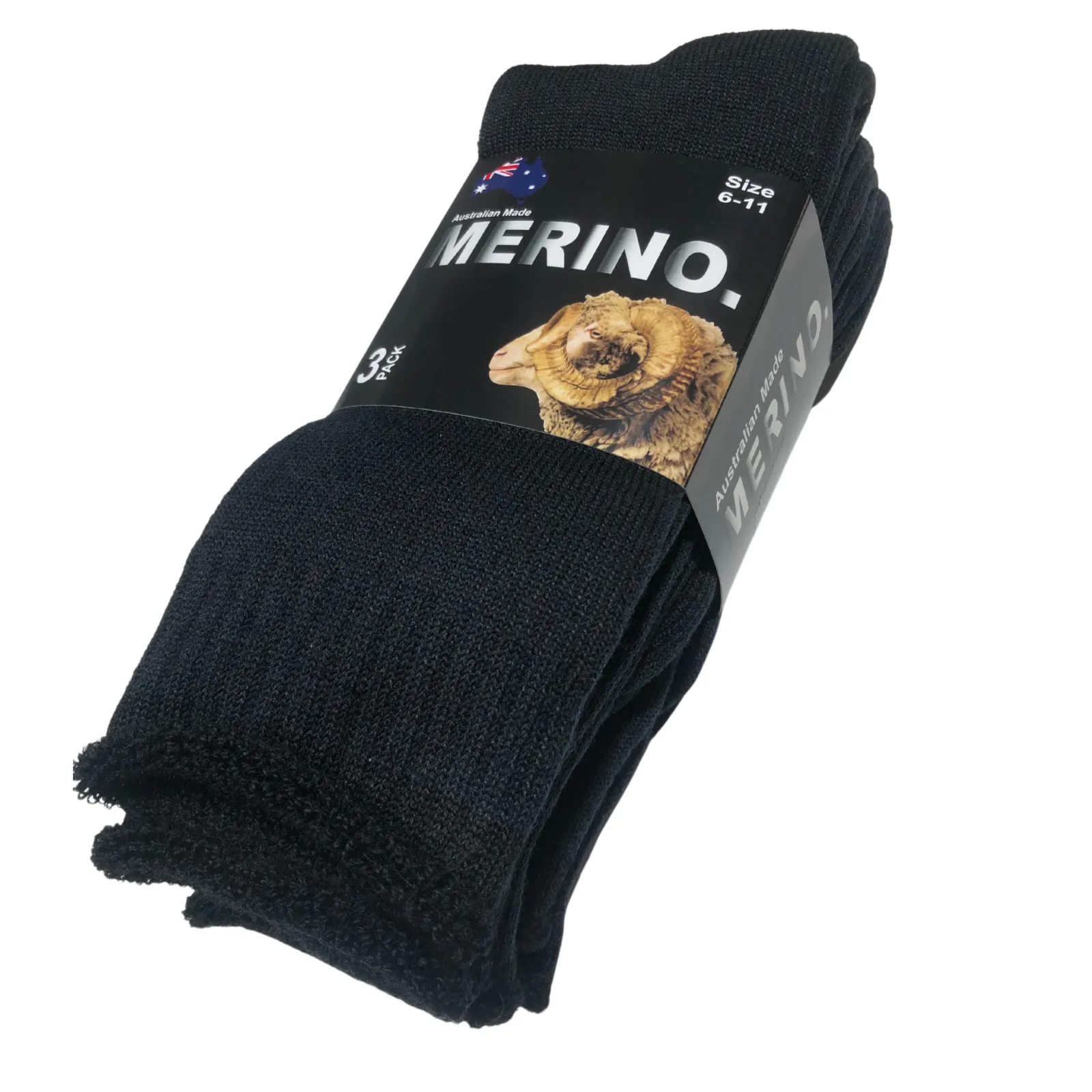 9 Pairs MERINO WOOL SOCKS Mens Heavy Duty Premium Thick Work Socks Cushion in Black — image 3