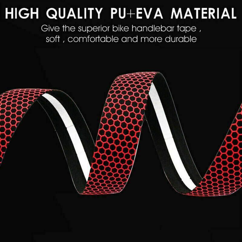 2X Thick Bicycle Handlebar Tape Bar Drop Wrap Mtb Road Bike Anti-Slip Punch - Red โ image 6