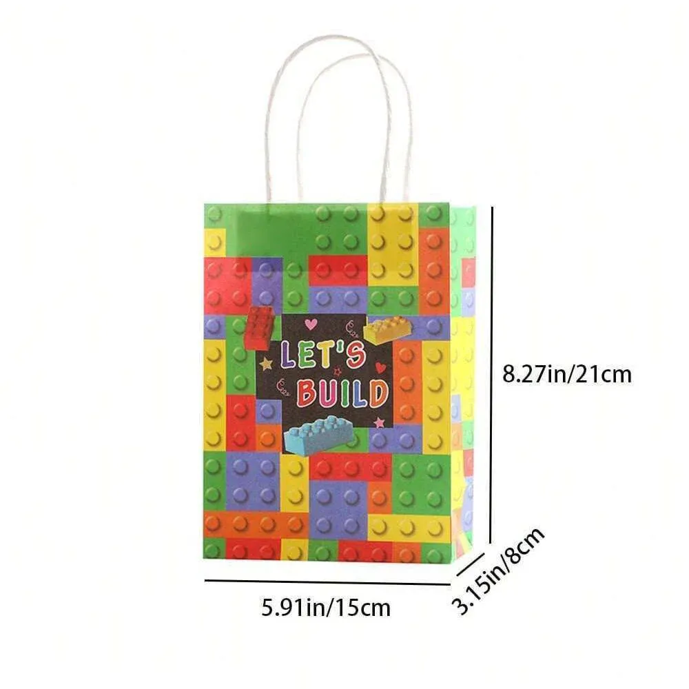 30PCS Fashion Ball Kraft Paper Gift Bag Festivals gift tote bag Party Favor Bag - Red-Tennis-Ball-30pcs β image 4