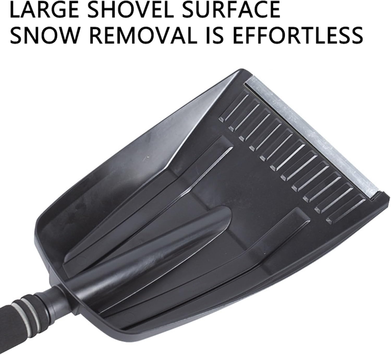 Folding Snow Shovel - Large Capacity | Lightweight & Portable - Wide Snow Clearing Range with Ergonomic D-Shaped Handle and Aluminum Blade - Snow Shovel for — image 4