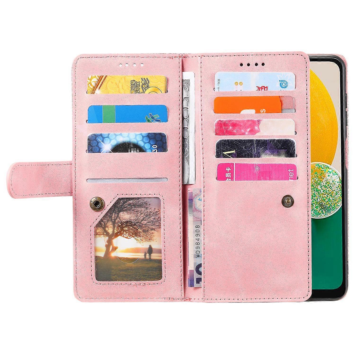 Compatible with Samsung Galaxy S25 Case PU Leather Phone Case with Zipper Wallet 9 Card Slots_yux — image 3