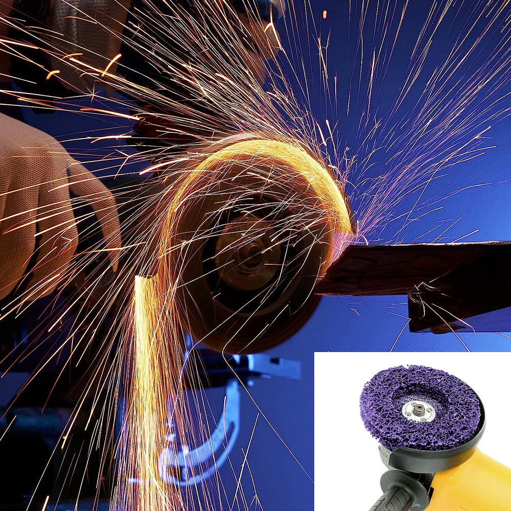 10 x 125mm x 22mm POLY STRIP DISC WHEEL PAINT RUST REMOVAL CLEAN GRINDER โ image 4
