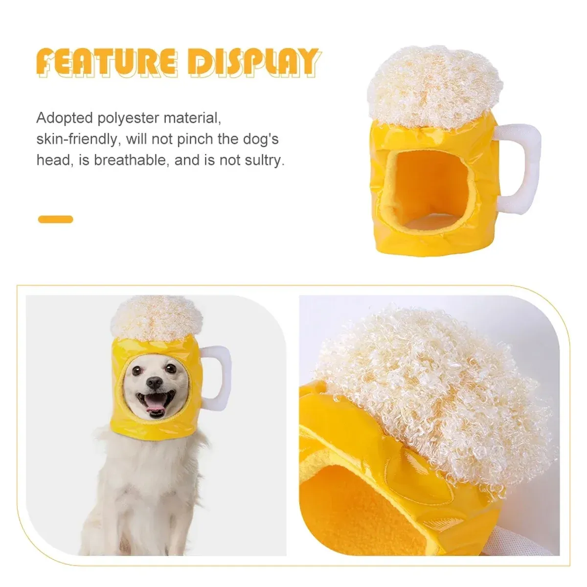 Pet Beer Style Hat Headpiece Pet Funny Feadgear Fun Pet Fecoration for Pet — image 5