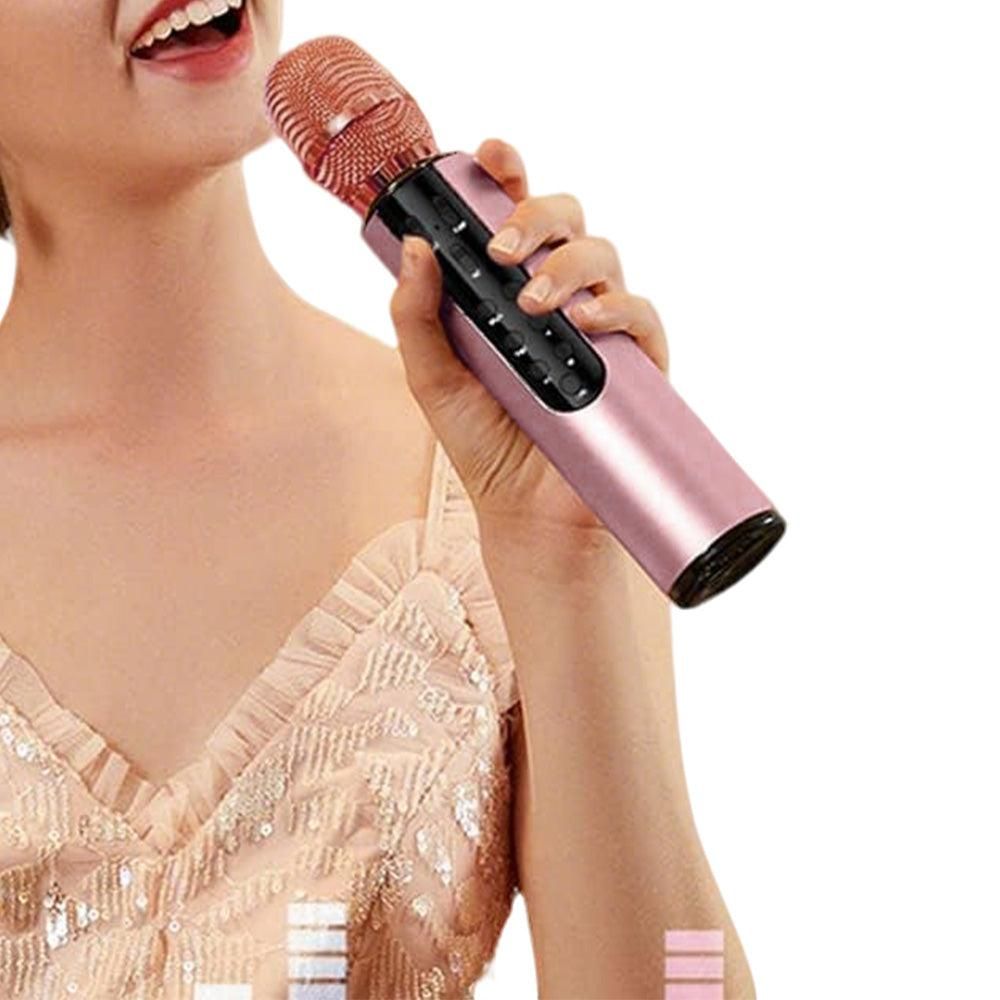 Multifunctional Wireless Bluetooth Karaoke Microphone Pink — image 4