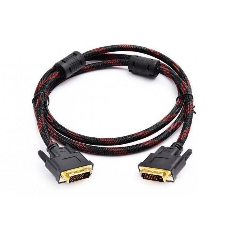 DVI Braided Cable Male DVI-D for LCD Monitor Computer PC Projector DVD Cord Lead - 5M