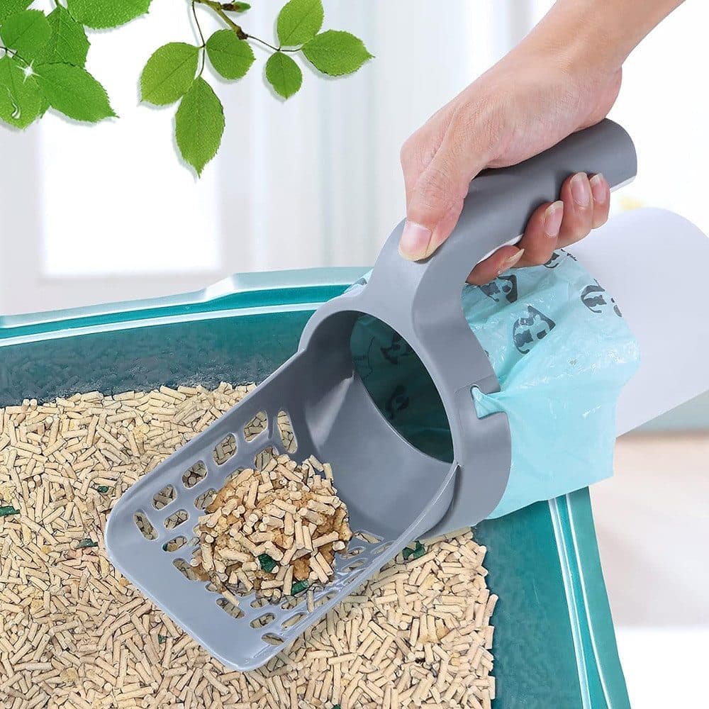 2-in-1 Litter Box Scoop with Holder and Waste Bags, Non-Slip Durable Pet Cleaning Tool โ image 5