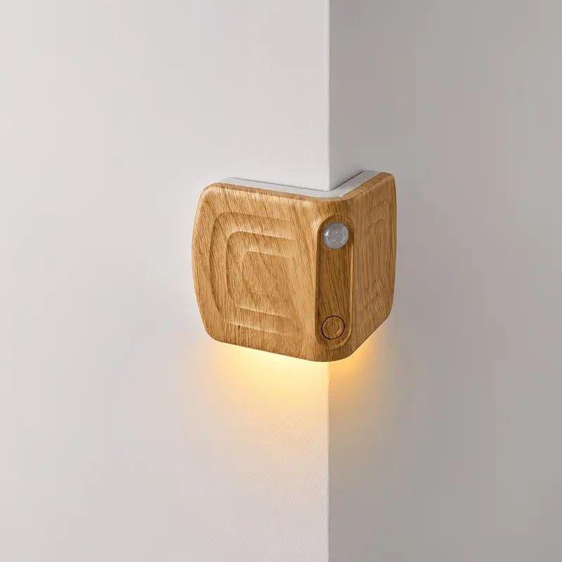 2PCS Magnetic induction corner night light, made of ABS and PVC for lightweight durability, three adjustable color temperatures, 120° motion sensing, USB-C — image 2