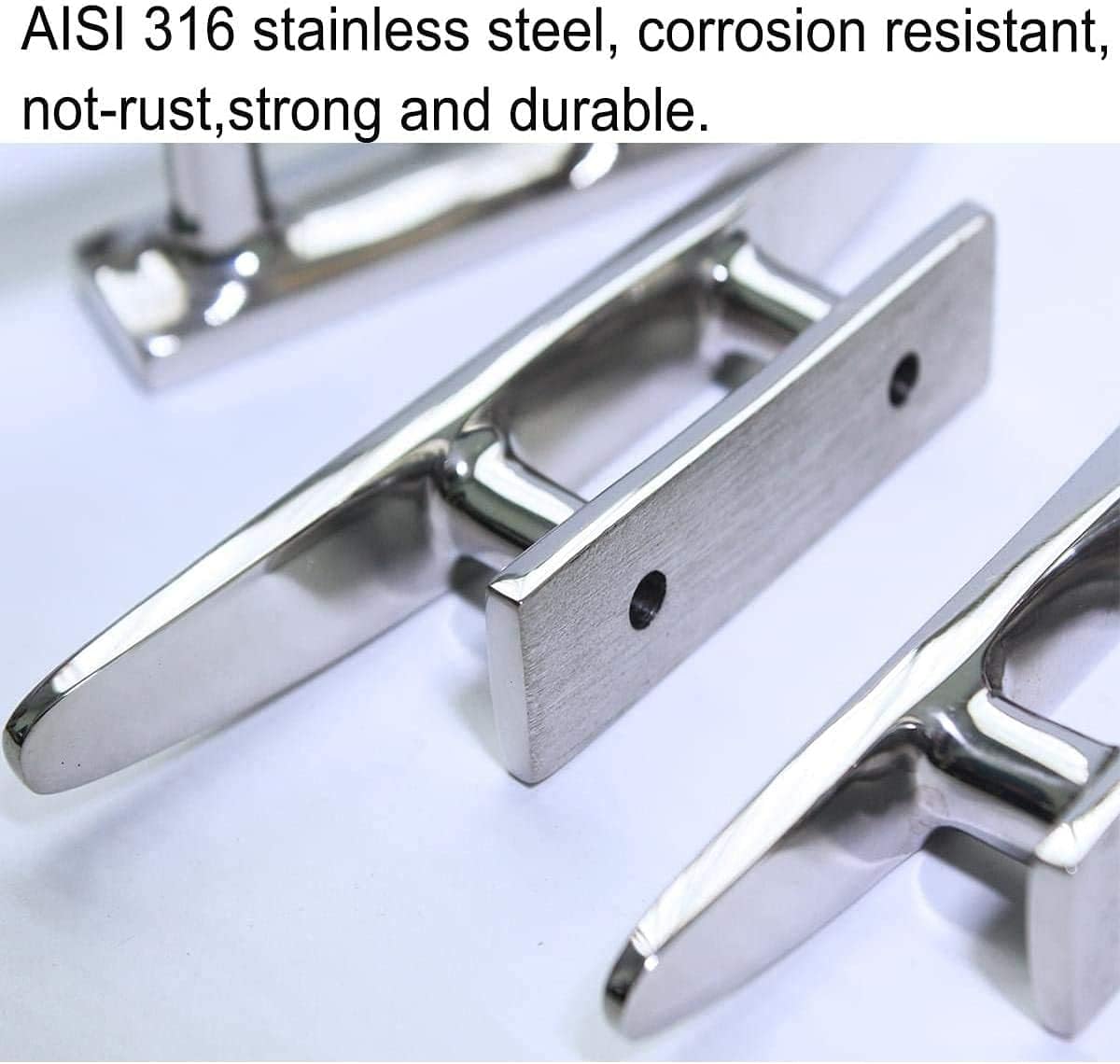 Boat Cleat 4" 316 Stainless Steel Marine Mast 2 Pcs — image 6