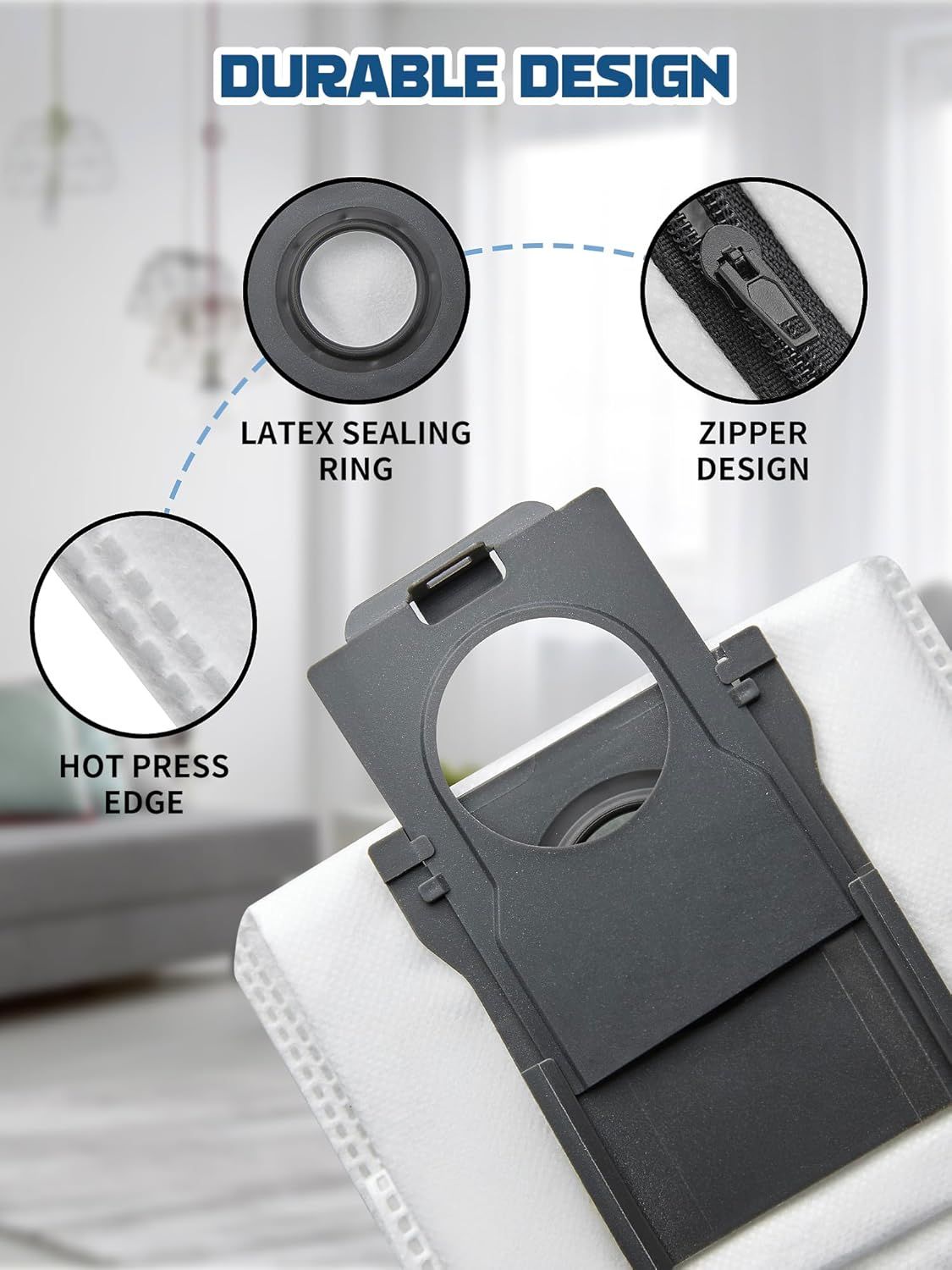 Reusable Dust Bags or Dreame X50 Ultra Series/Aqua10 Series / L50 Ultra / L40s Ultra AE / L40s Ultra CE / L10s Ultra Gen2, 3.2L, 3 Pack — image 4