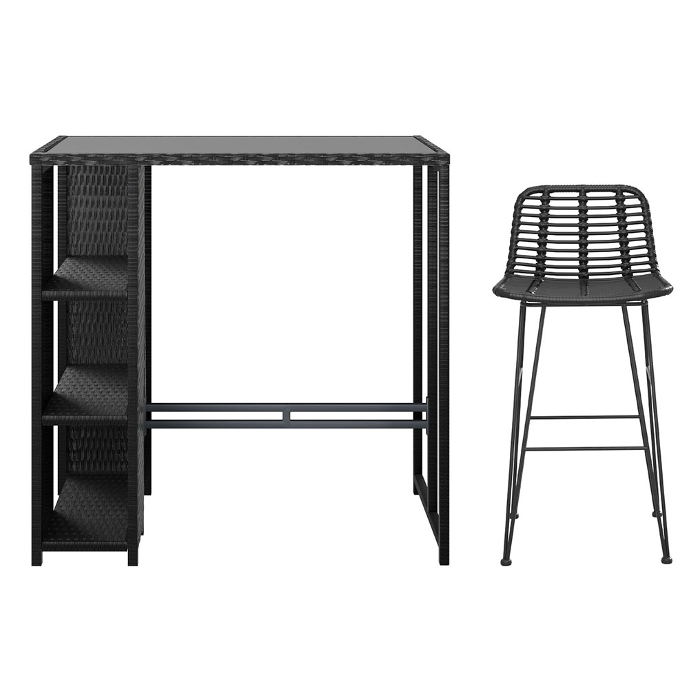 Gardeon Outdoor Bar Set Patio Furniture Dining Chairs Table and Chairs Wicker — image 3