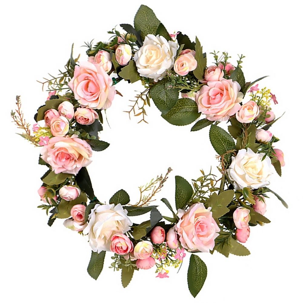 Elegant Silk Fabric Wreath for Front Door, Wedding Garland, Delicate Home Decoration, Perfect Seasonal and Event , 1 Set