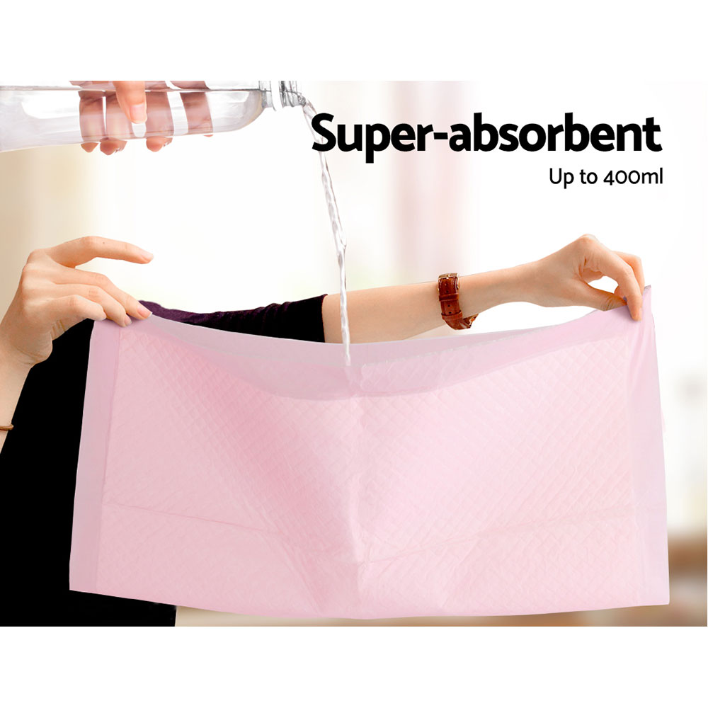 i.Pet Pet Training Pads 400pcs 60x60cm Puppy Dog Toilet Pee Indoor Super Absorbent Pink β image 6