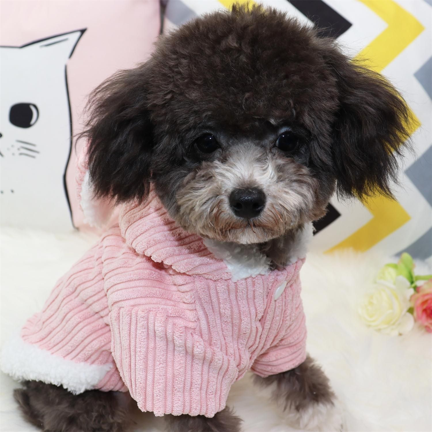 Pet Coat Rabbit Ear Cotton Qichong Small Dog Darling Rabbit Pink L โ image 6