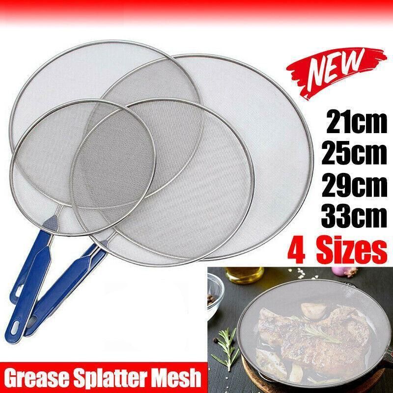 4Size Anti Splatter Guard Oil Net Splash Cover Pan Screen Kitchen Cooking Frying - 29CM โ image 2