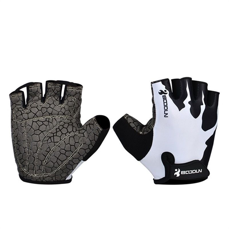 Boodun Cycling Gloves Lycra Mountain Bike White
