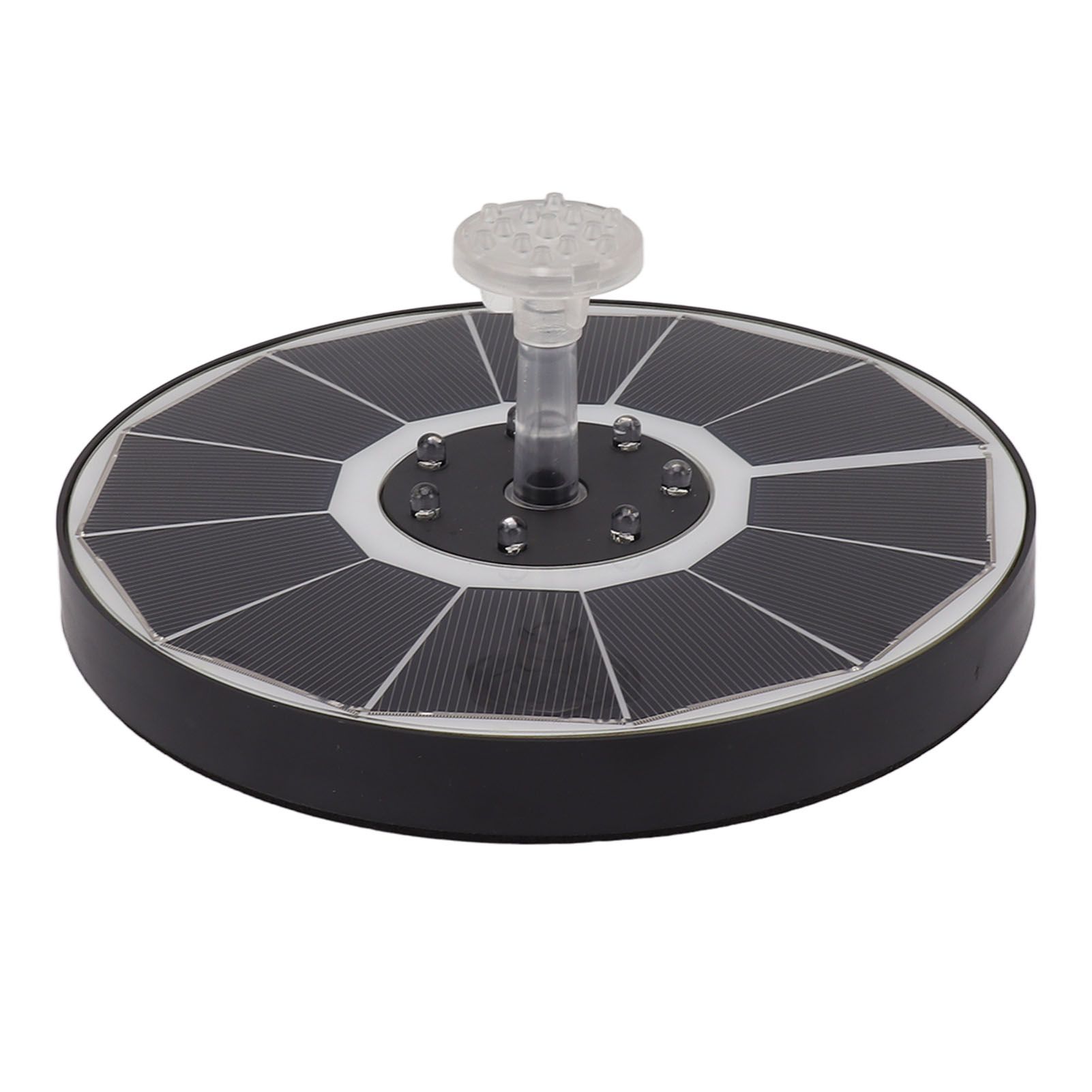 Solar Fountain Light with 8 Nozzles 3.5W 900mAh Colorful Powerful Solar Bird Bath Fountains for Bird Bath Garden TransparentNozzle — image 2