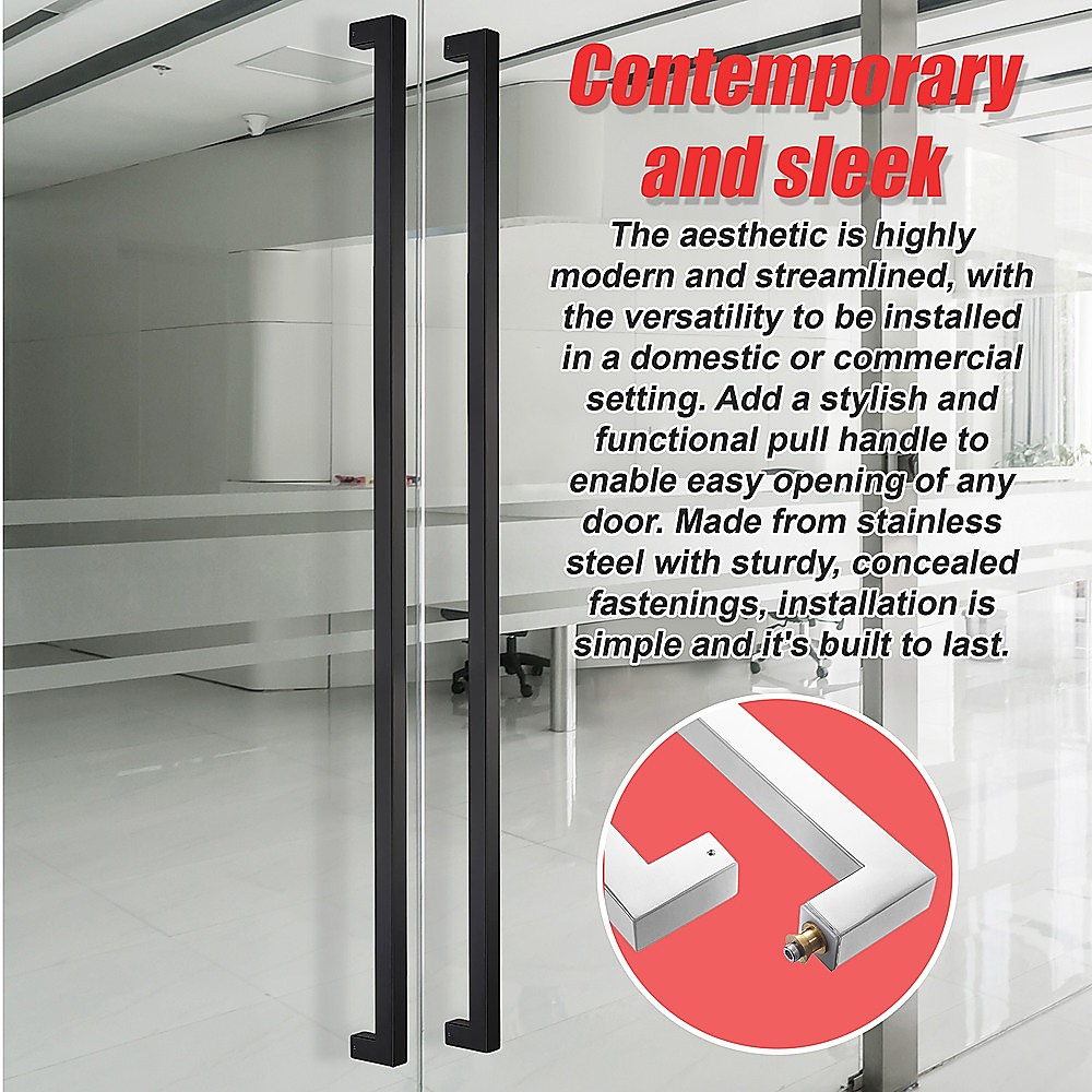 Entrance Door Pull Handle Matte Black 1500mm โ image 6