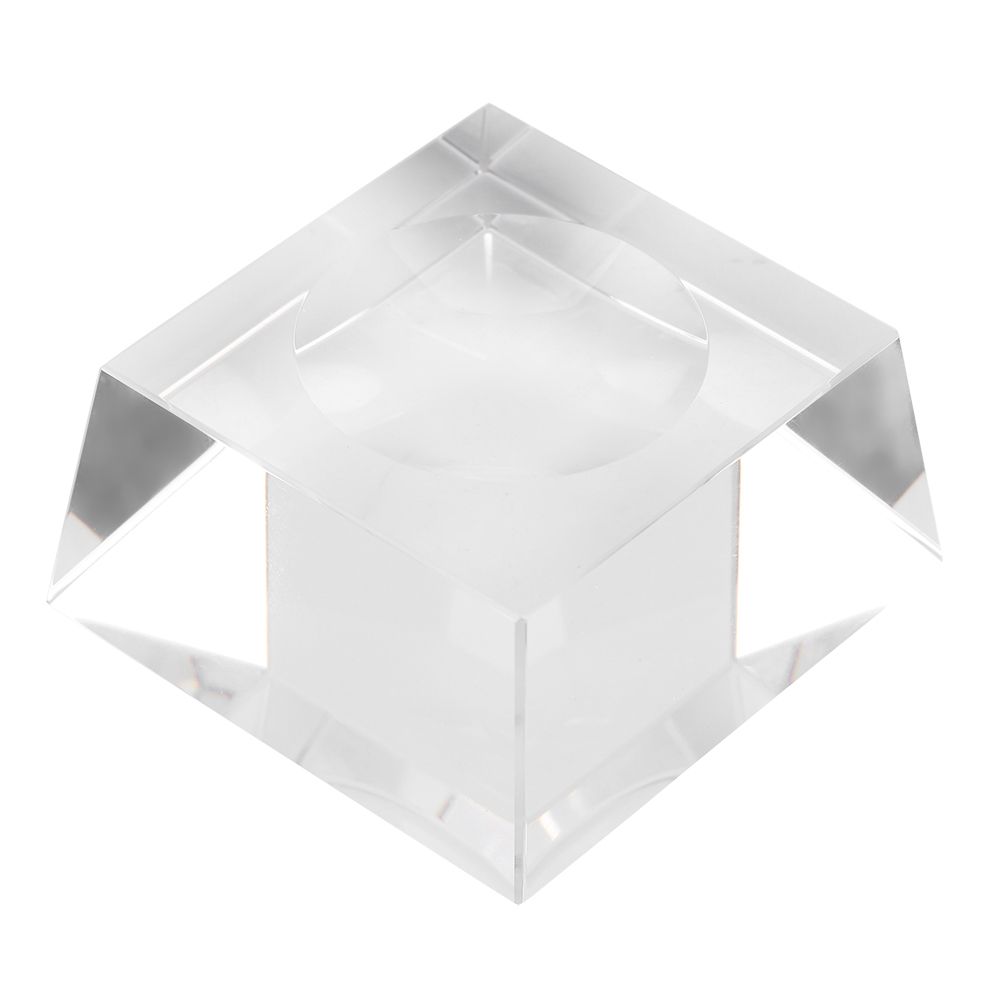 8cm Clear Crystal Ball Transparent Galaxies Sphere Fortune Ball Home Office Decor(Clear Base)