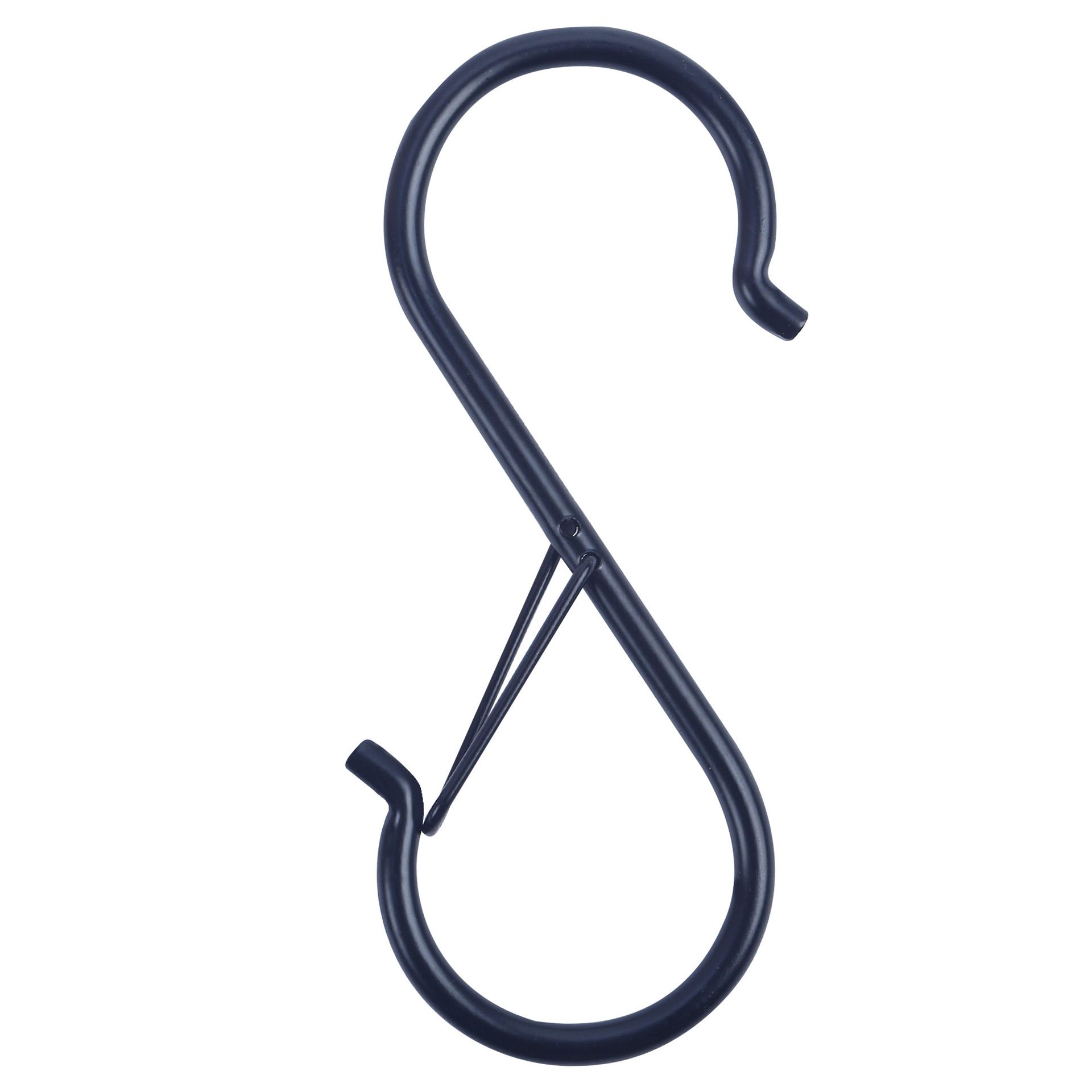 6 Pack S Hooks for Hanging, 3.7 inch Heavy Duty Metal S Hooks with Safety Buckle S Shaped Hooks Pot Rack Closet Hooks