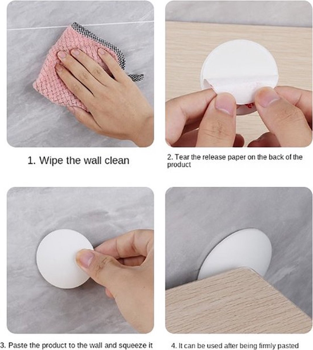 Door Stoppers | Self-Adhesive Door Protectors | Door Protection | Silicone | Transparent | Washable | White | 2 Pieces — image 5