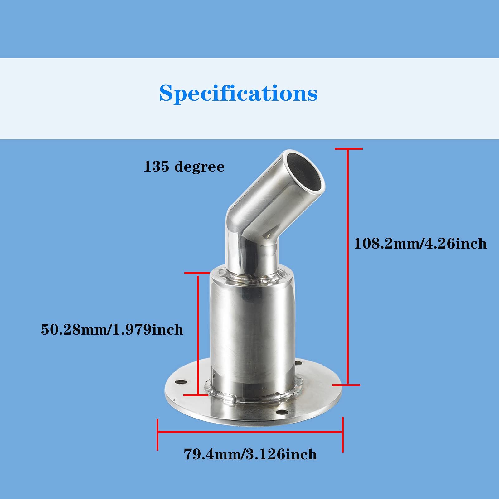 Hull Exhaust Fitting, Fit for Inner Diameter Hose Pipe, Stainless Steel, with Bolts and Nuts โ image 2