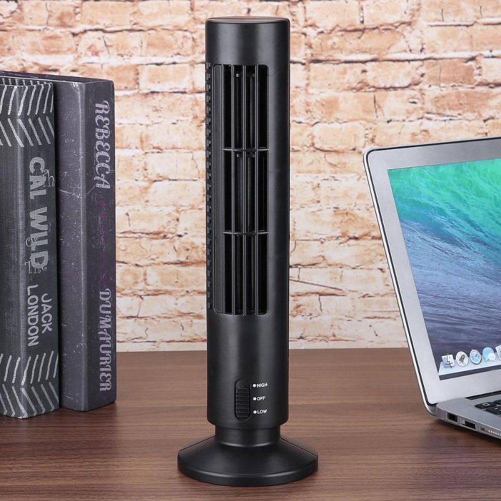 Portable Air Cooler Vertical Bladeless Fan USB Desktop Air Conditioner Fan Mini Cooling Tower Fan for Home Office โ image 3