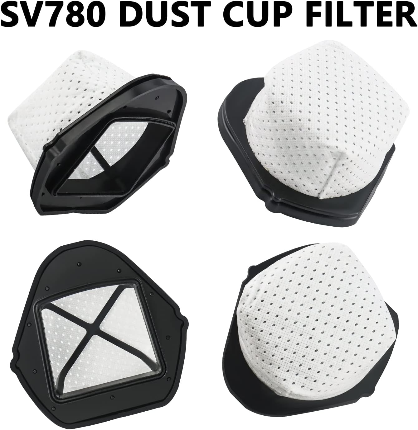 SV780 Dust Cup Filter Replacement Compatible with Shark Cordless Hand Vacuum SV75Z SV728N SV726N Directly Replaces Part # XF769, XSB726N Pack of 6 with 1 Pcs — image 5